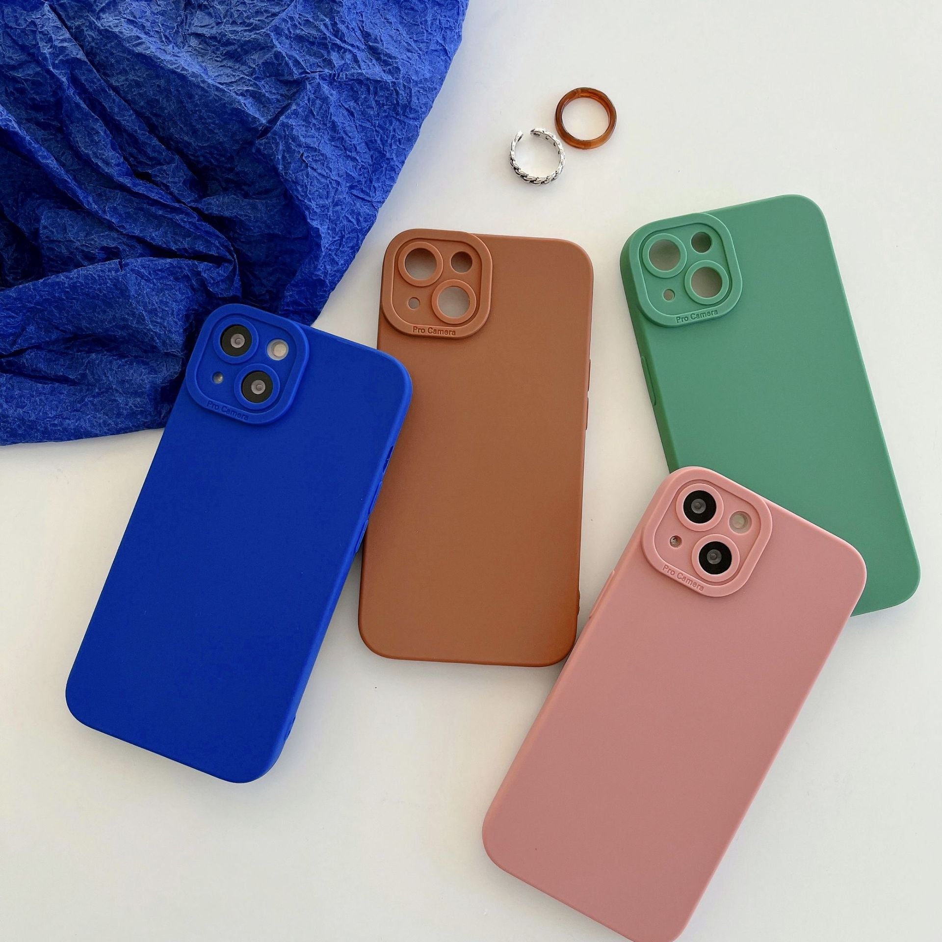 TPU Anti-Fall Liquid Silicone Phone Case for iPhone