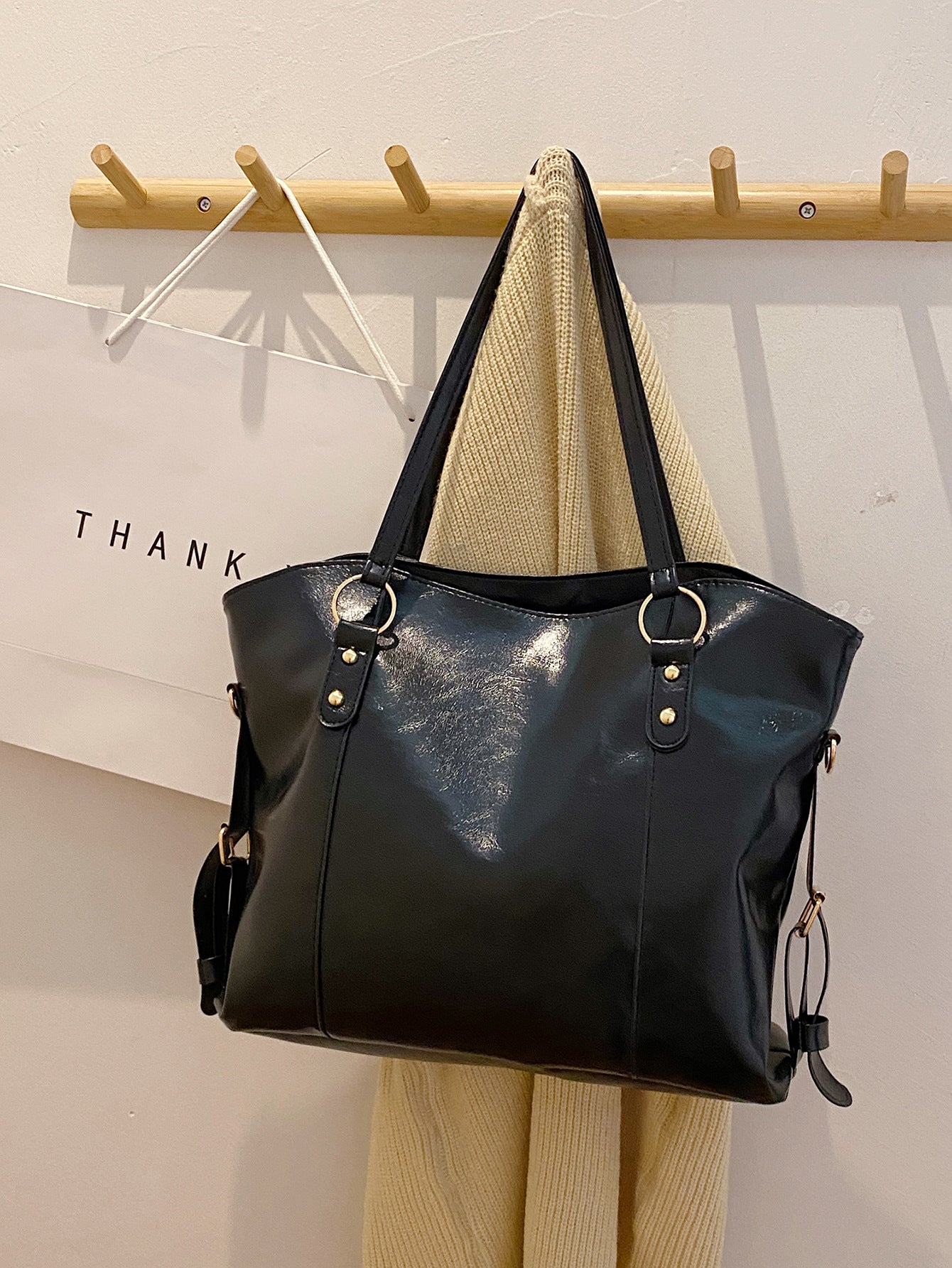 Fashion Large Capacity PU Leather Crossbody Handbag