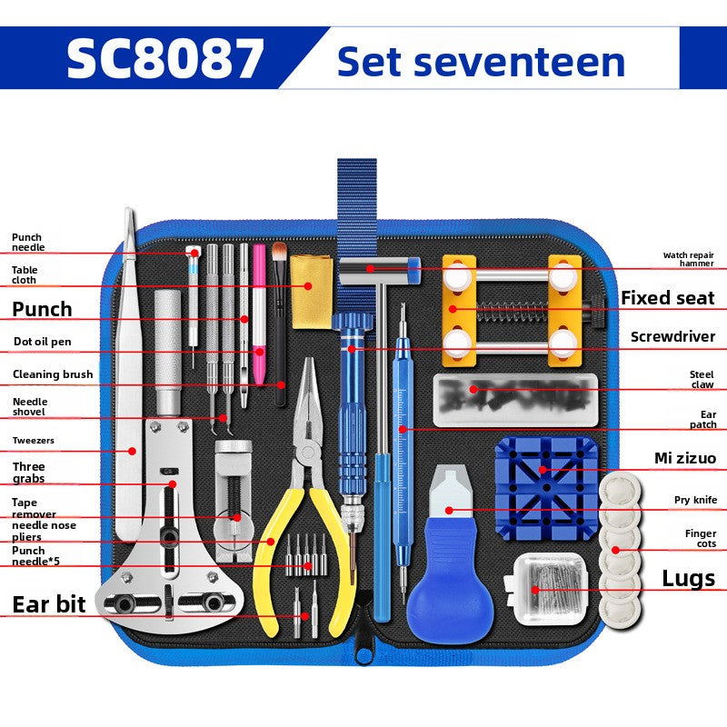 Professional Watch Repair Tool Set with Waterproof Paste