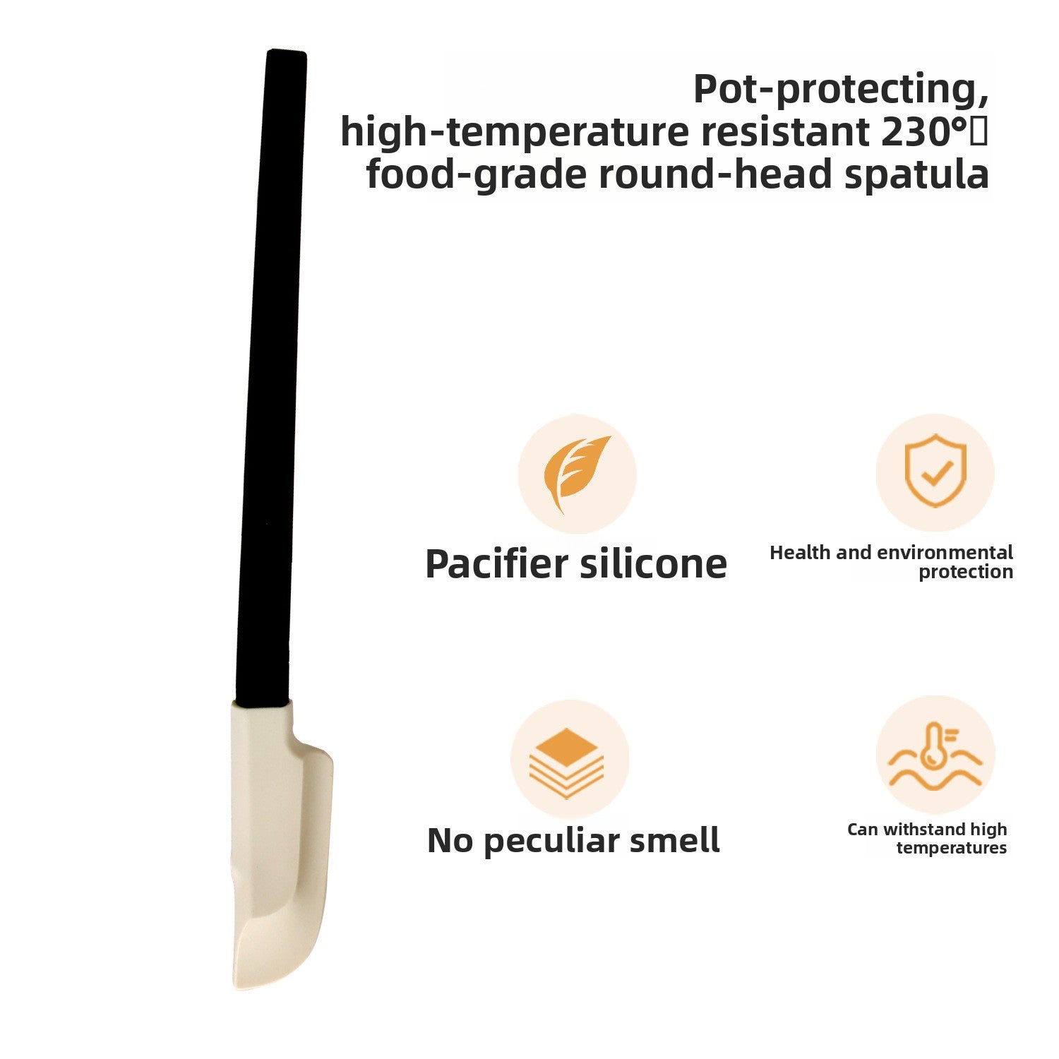 Silicone Baking Scraper with Wood Handle