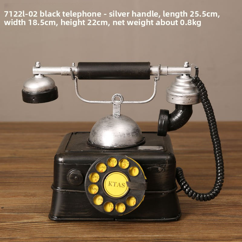 Vintage wrought iron telephone ornaments