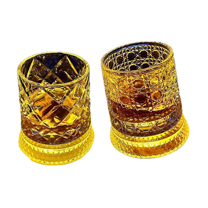 Rotating Luminous Whiskey Glass with Coaster