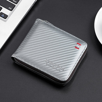 Carbon Fiber Pattern PU Organizer Wallet