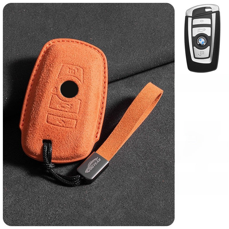 Suede Key Cover with Strap
