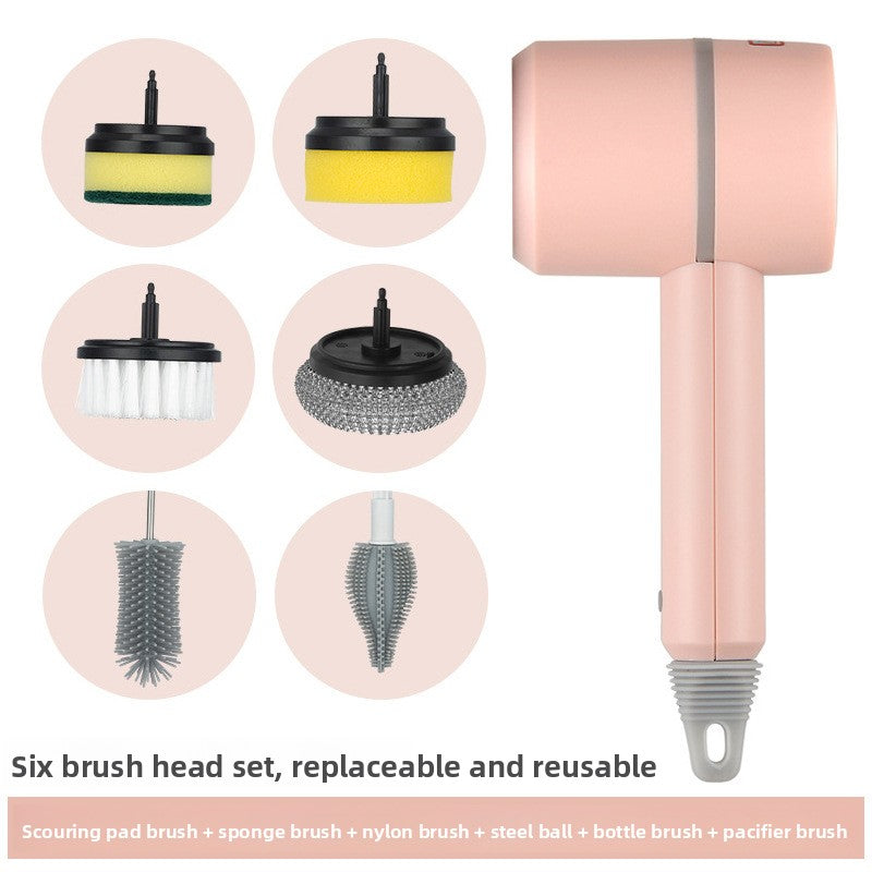 Multifunctional Electric Cleaning Brush with Interchangeable Heads