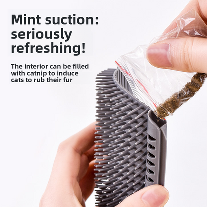 Cat Massage Grooming Brush with Catnip
