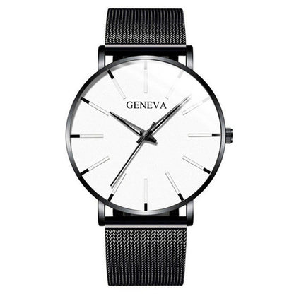 Quartz Watch with Alloy Mesh Strap