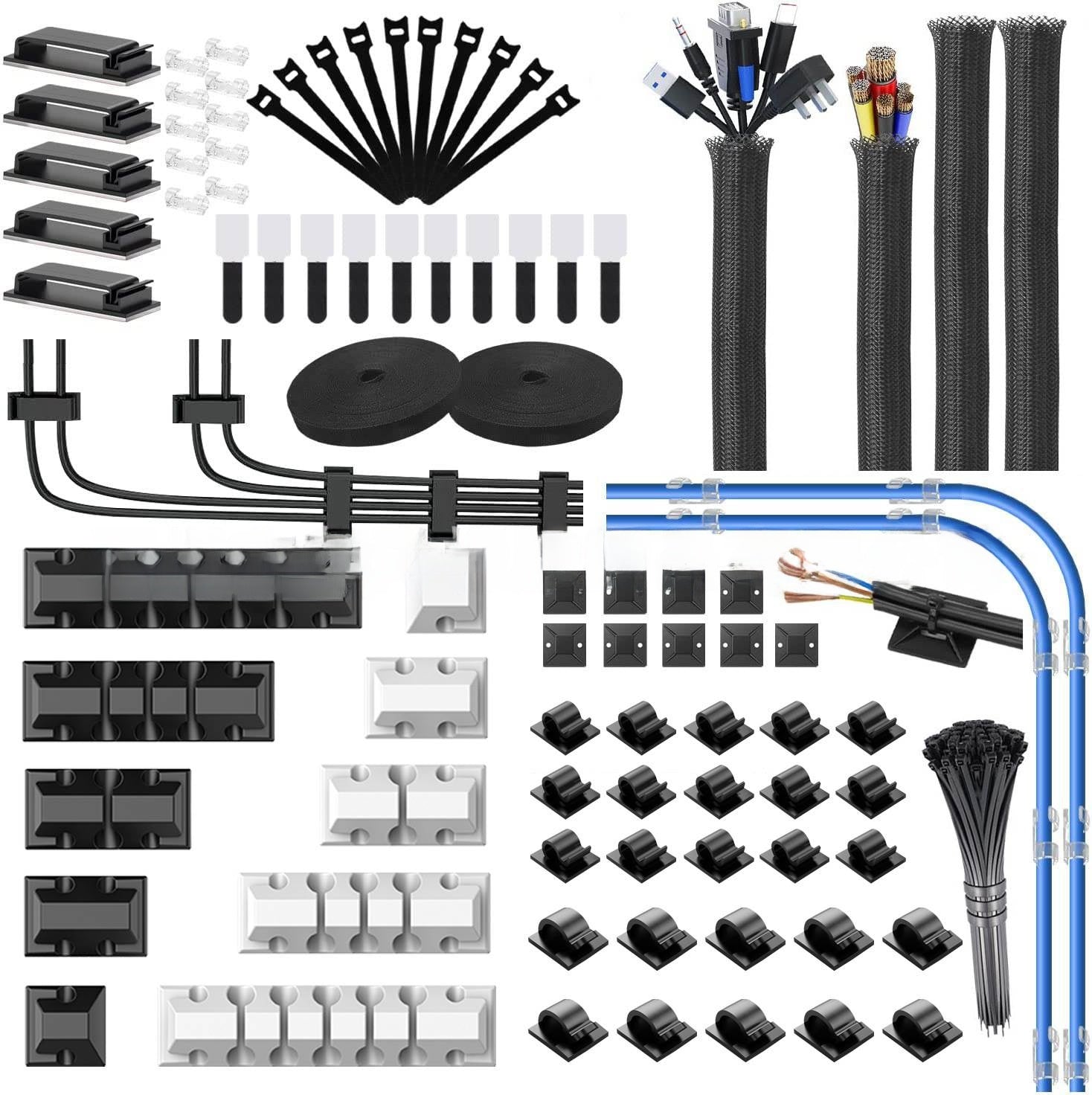 Cable, Network Cable, Cable Tv, Led Light Strip Adhesive Fixing Holder, Self-Adhesive Wire Clip, Wall Sticker, Adhesive Cable Management Button