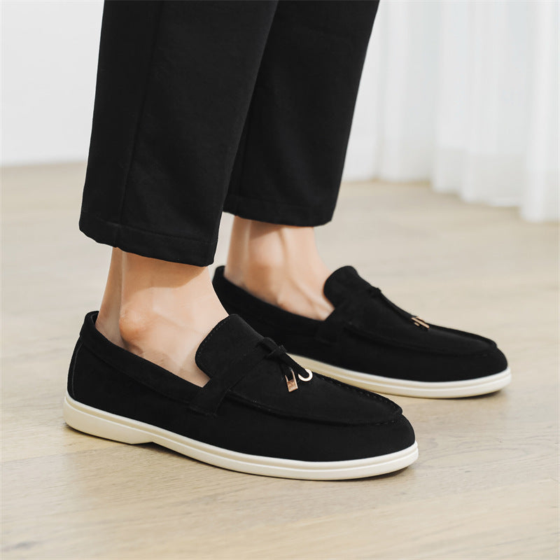 Mens Suede Slip-On Loafers