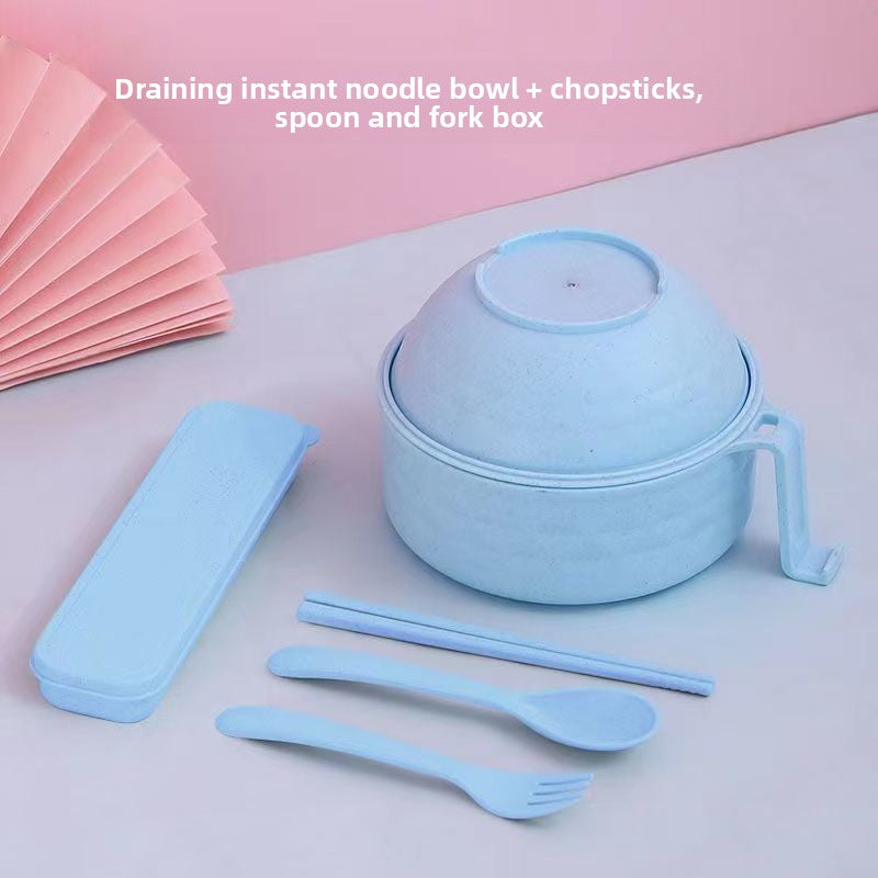 Microwave Safe Japanese Style Noodle Bowl with Utensils