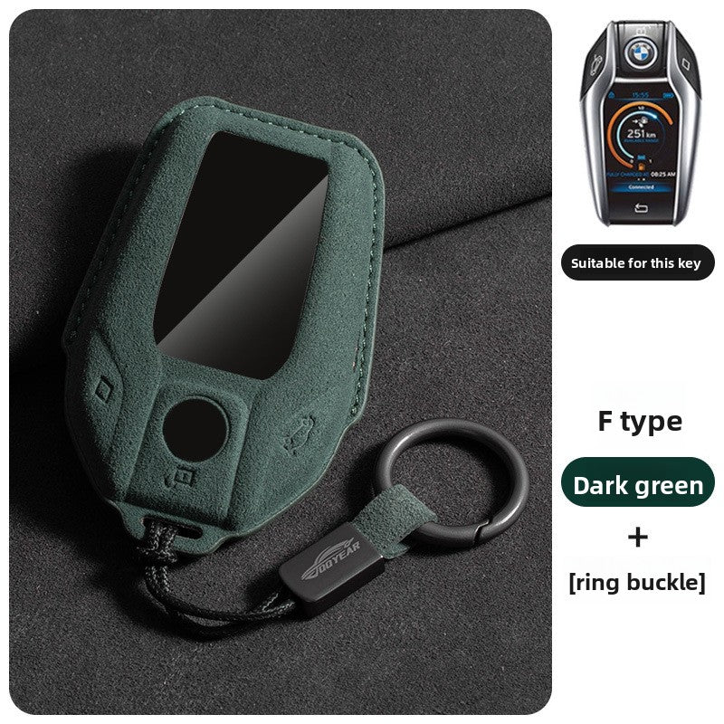 Suede Key Cover with Strap