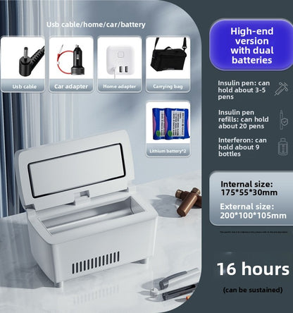 Portable Insulin Refrigerator Cooler Box