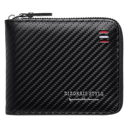 Carbon Fiber Pattern PU Organizer Wallet