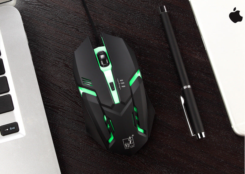 Wired USB Optical Gaming Mouse with Luminous Effects