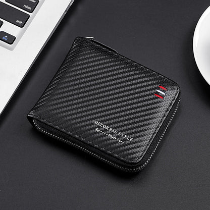 Carbon Fiber Pattern PU Organizer Wallet