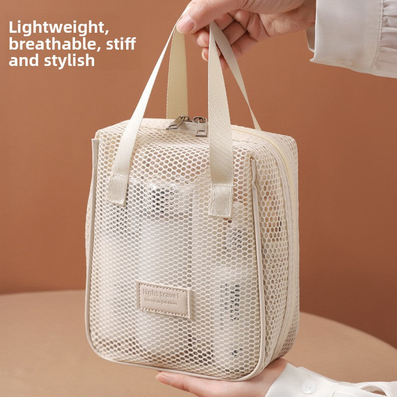 Mesh Cosmetic Bag Large Capacity Travel Toiletry Organizer