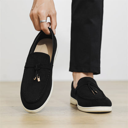 Mens Suede Slip-On Loafers