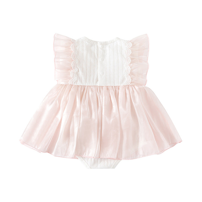 Children's Pure Cotton Princess Romper Dress