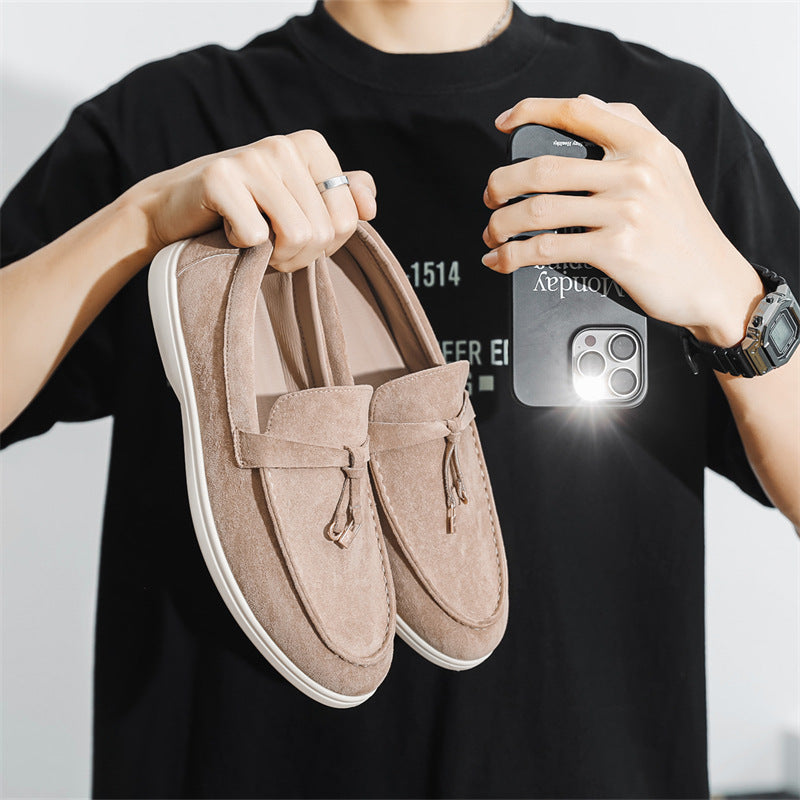Mens Suede Slip-On Loafers