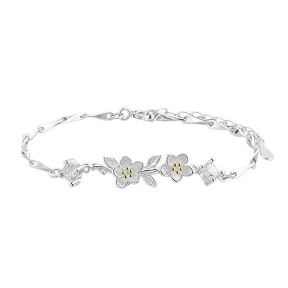 Pure Silver Jasmine Bracelet for Women