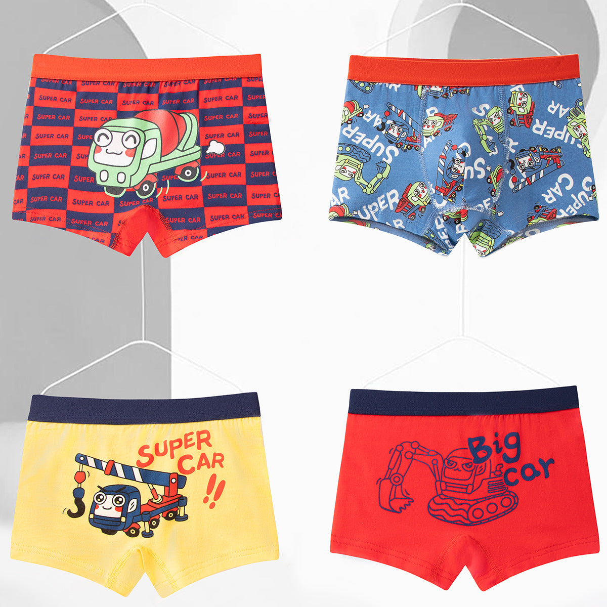 Boys Cotton Boxer Shorts Seamless Underwear