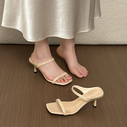 Womens Knit Stiletto Sandals
