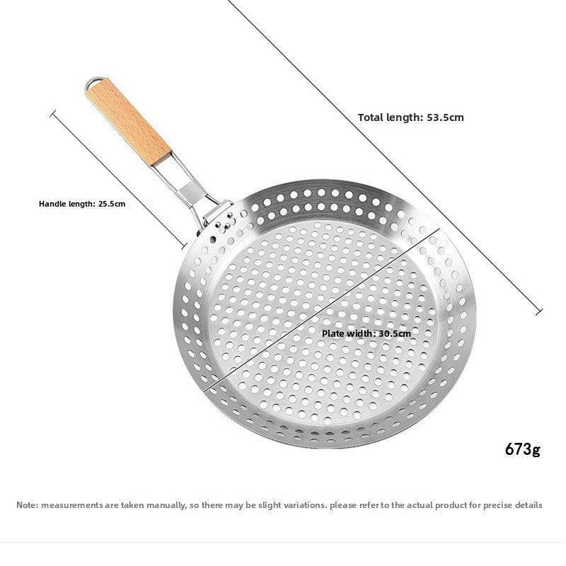 Foldable Circular BBQ Grill Tray