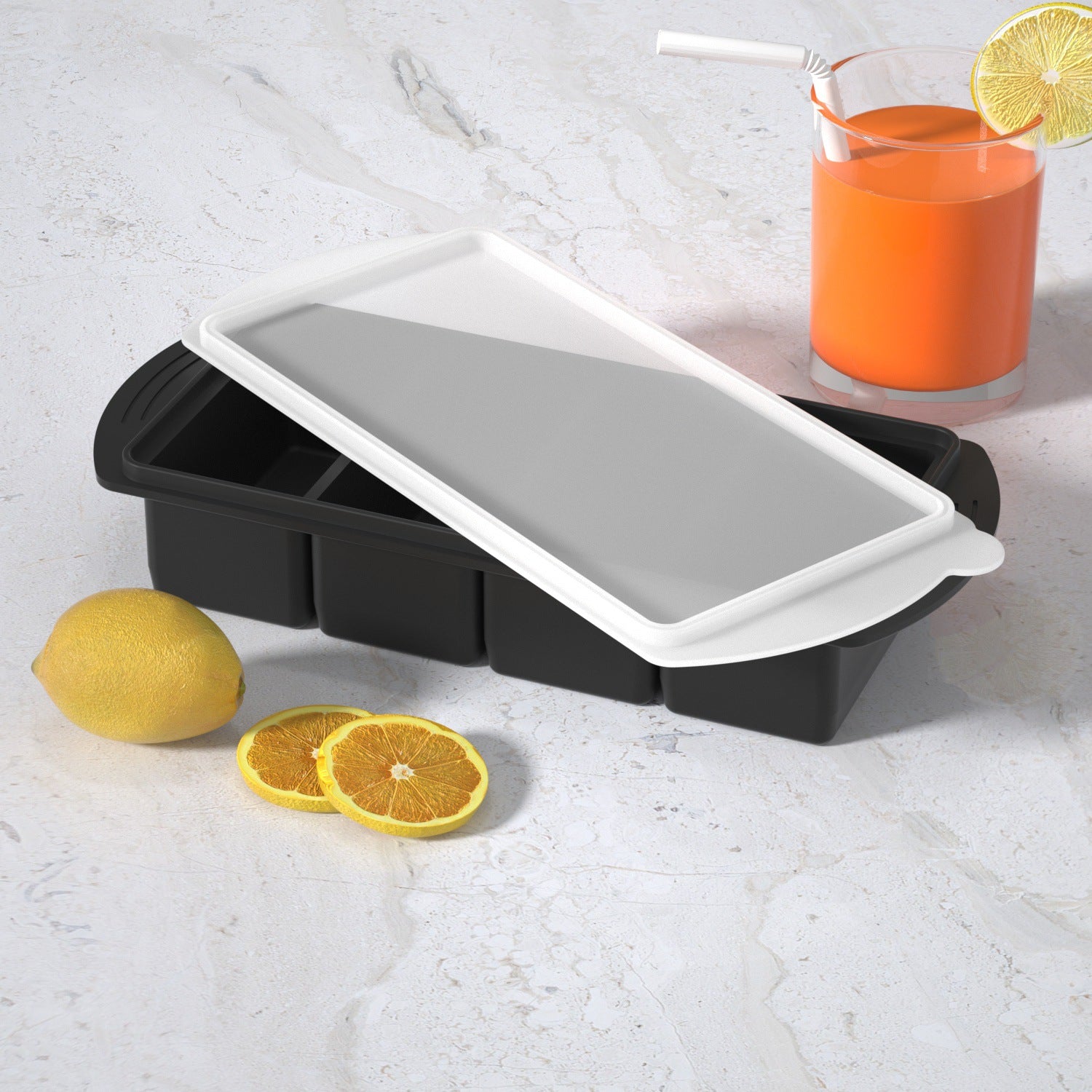 Silicone Ice Cube Tray with Lid