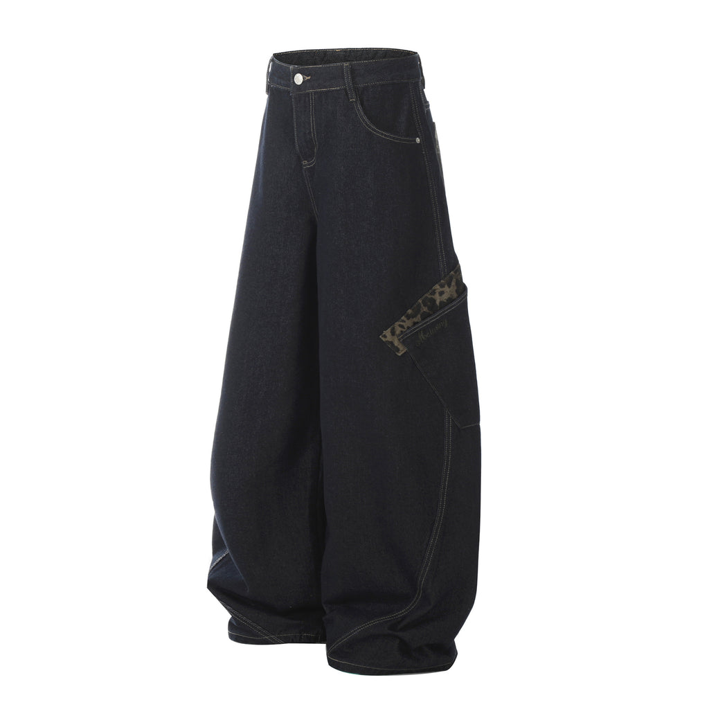 Mens Retro Loose Fit Denim Jeans