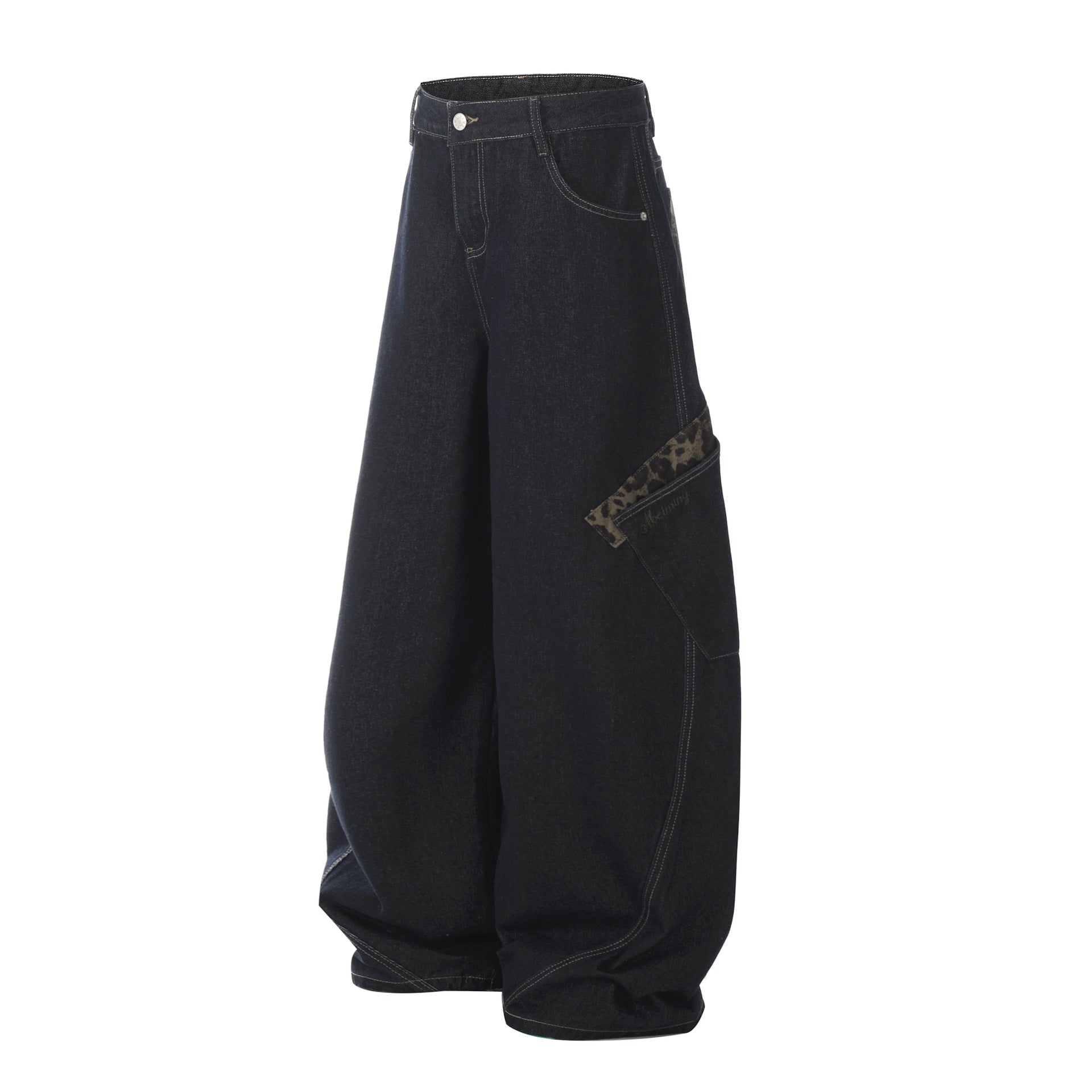 Mens Retro Loose Fit Denim Jeans