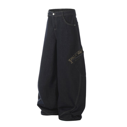 Mens Retro Loose Fit Denim Jeans
