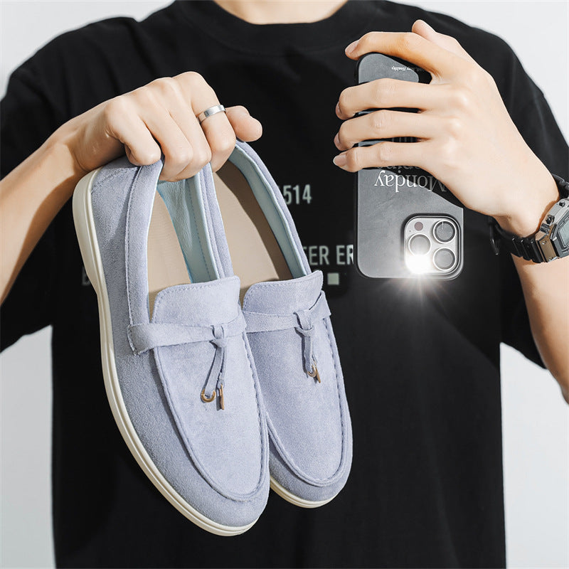 Mens Suede Slip-On Loafers