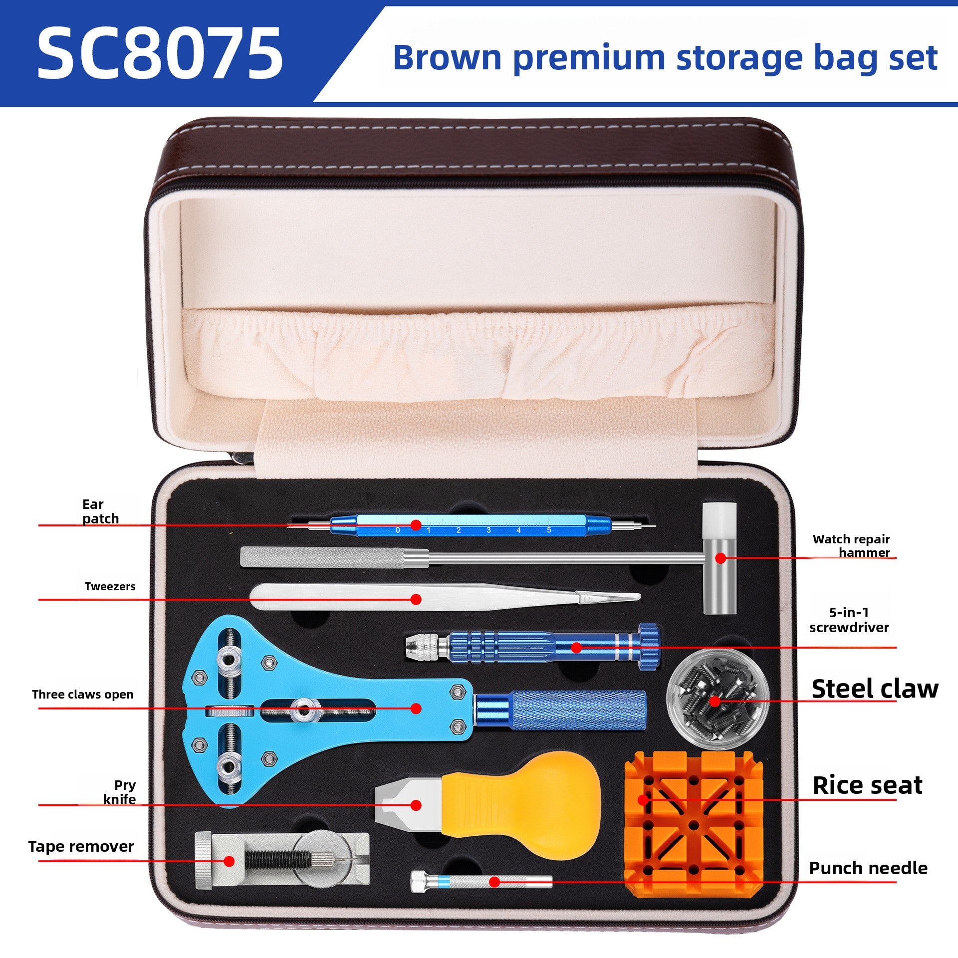 Professional Watch Repair Tool Set with Waterproof Paste