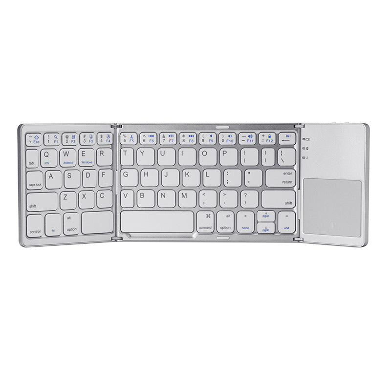 Foldable Ultra-Thin Wireless Bluetooth Keyboard with Touchpad