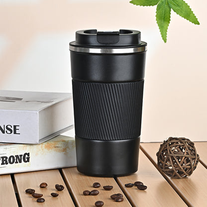Insulated Stainless Steel Travel Coffee Cup with Silicone Sleeve