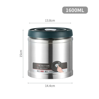 304 Storage Canister for Coffee Beans and Tea Leaves, Moisture-Proof Sealed Canister