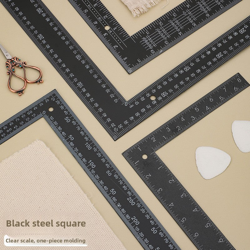 black steel ruler multifunctional combined angle ruler