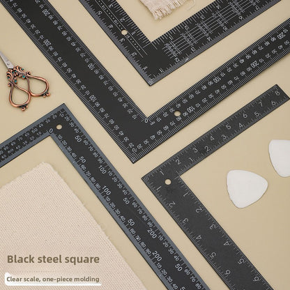 black steel ruler multifunctional combined angle ruler