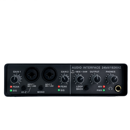 Professional External USB Sound Card with 48V Phantom Power