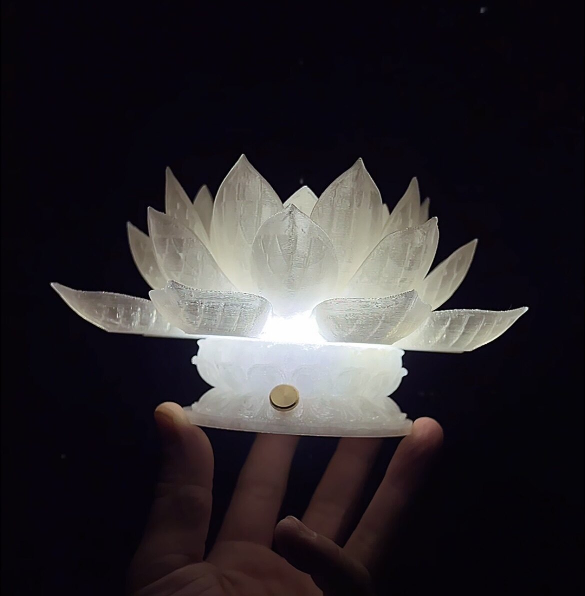 Decorative LED Lotus Lamp with Dual Lighting