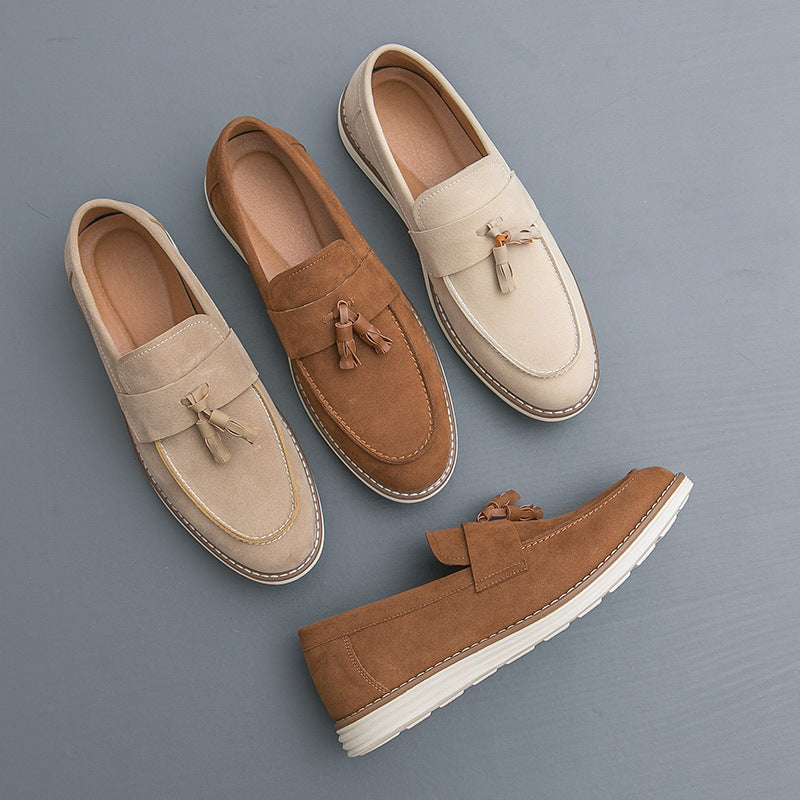 Mens Suede Slip-On Loafers