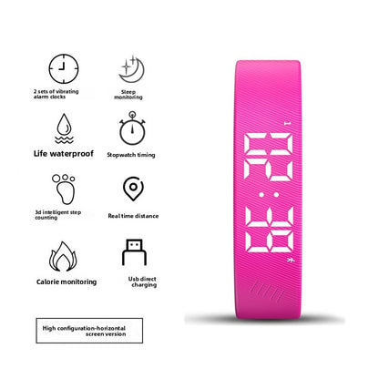 Multifunctional Digital Sports Watch with Silent Alarm