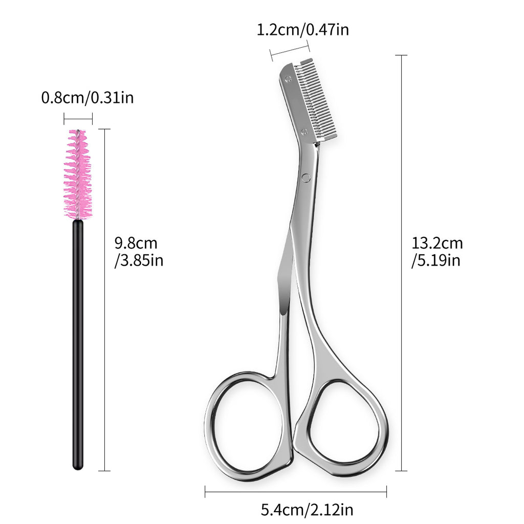 Eyebrow Trimming Scissors with Eyebrow Comb