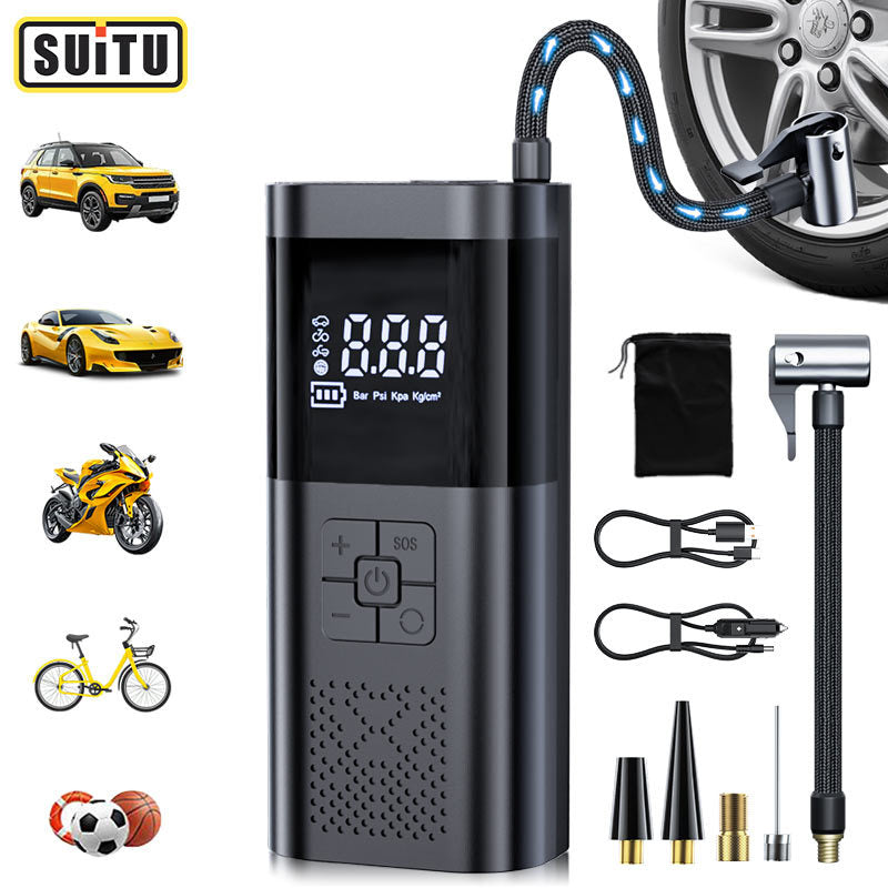 Digital Display Portable Air Pump with USB Charging