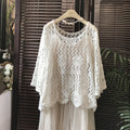 Lace Embroidered Mesh Blouse