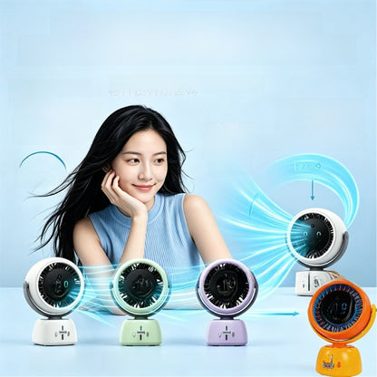 AI Facial Recognition Smart Desktop Fan with Digital Display