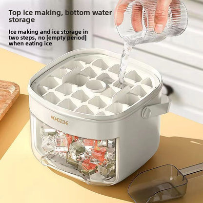 Press Type Ice Tray Mold with Ice Shovel