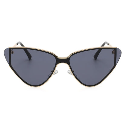 Large Frame Metal Cat Eye Retro Sunglasses