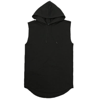 Mens Sleeveless Hooded Sweatshirt