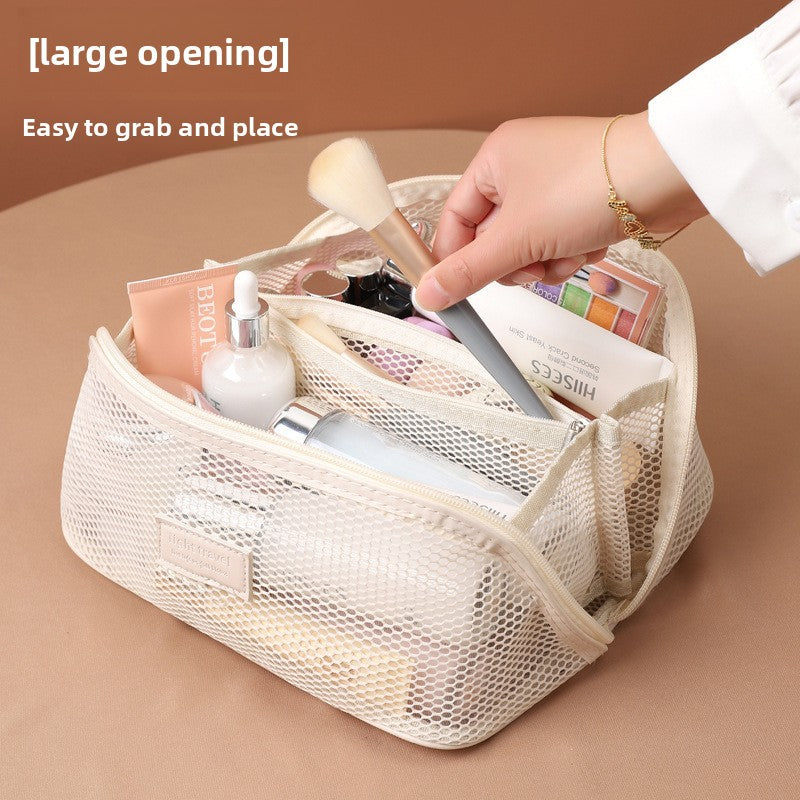 Mesh Cosmetic Bag Large Capacity Travel Toiletry Organizer